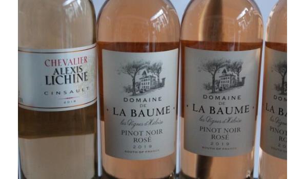 12 div flessen à 75cl rosé wijn, wo Domaine de la Baume 2019